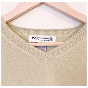 Appleseeds green 100% cashmere sweater size small